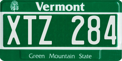 VT license plate XTZ284