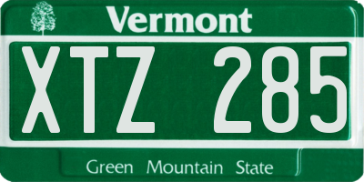 VT license plate XTZ285