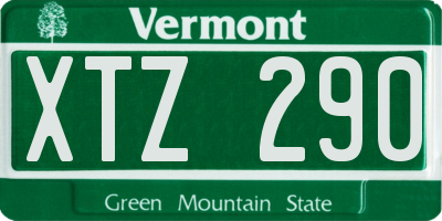VT license plate XTZ290