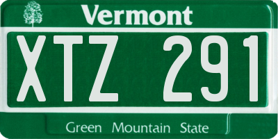 VT license plate XTZ291