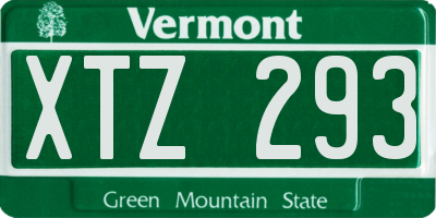 VT license plate XTZ293