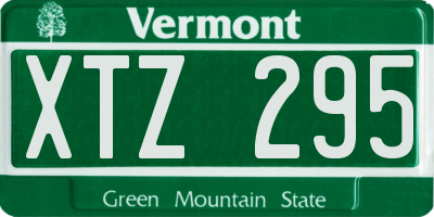 VT license plate XTZ295