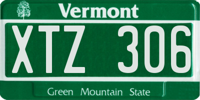 VT license plate XTZ306