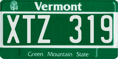 VT license plate XTZ319