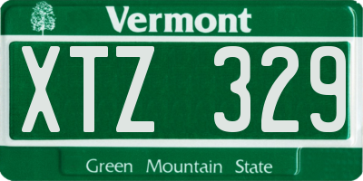 VT license plate XTZ329