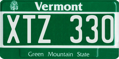 VT license plate XTZ330