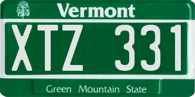 VT license plate XTZ331
