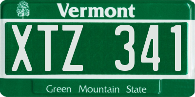 VT license plate XTZ341