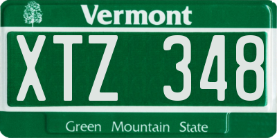 VT license plate XTZ348