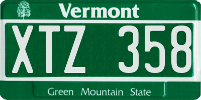 VT license plate XTZ358