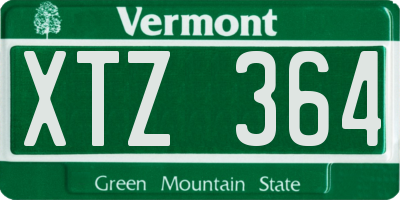 VT license plate XTZ364
