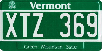 VT license plate XTZ369
