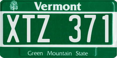 VT license plate XTZ371