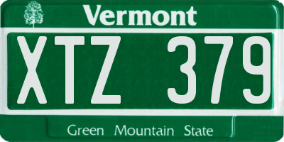VT license plate XTZ379
