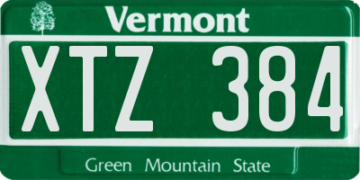 VT license plate XTZ384