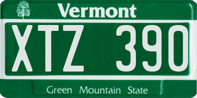 VT license plate XTZ390