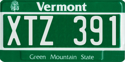 VT license plate XTZ391