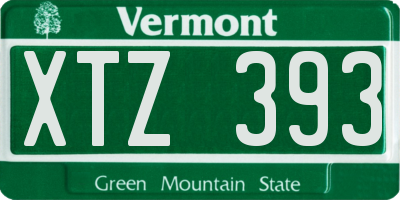 VT license plate XTZ393