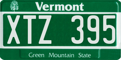 VT license plate XTZ395