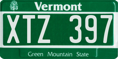 VT license plate XTZ397