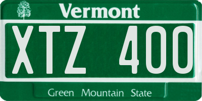 VT license plate XTZ400