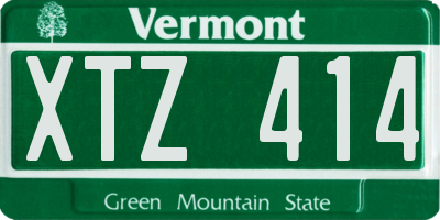 VT license plate XTZ414