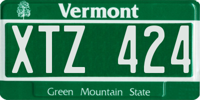 VT license plate XTZ424