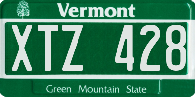 VT license plate XTZ428