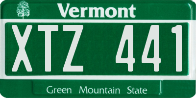 VT license plate XTZ441