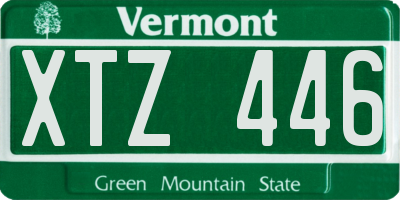 VT license plate XTZ446