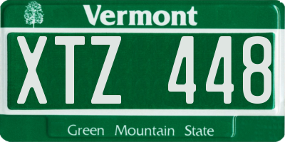VT license plate XTZ448