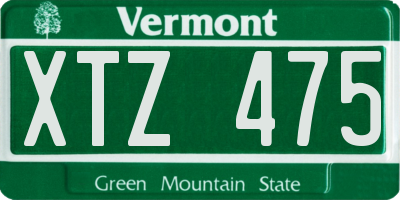 VT license plate XTZ475