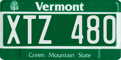 VT license plate XTZ480