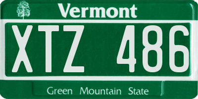VT license plate XTZ486