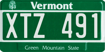 VT license plate XTZ491