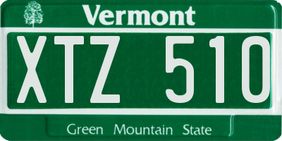 VT license plate XTZ510