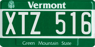 VT license plate XTZ516