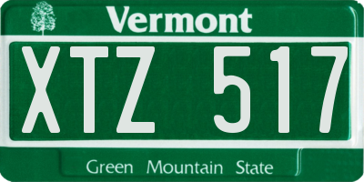 VT license plate XTZ517