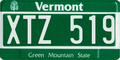 VT license plate XTZ519