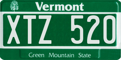 VT license plate XTZ520