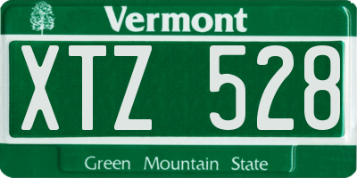 VT license plate XTZ528