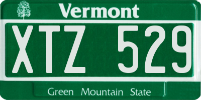 VT license plate XTZ529