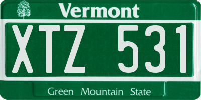 VT license plate XTZ531