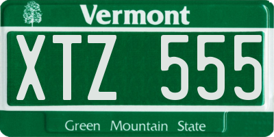 VT license plate XTZ555