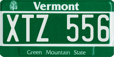 VT license plate XTZ556