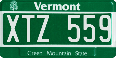 VT license plate XTZ559