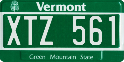 VT license plate XTZ561