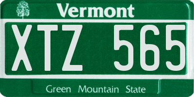 VT license plate XTZ565