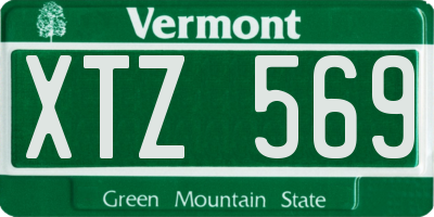 VT license plate XTZ569
