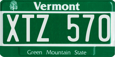 VT license plate XTZ570